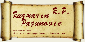 Ruzmarin Pajunović vizit kartica